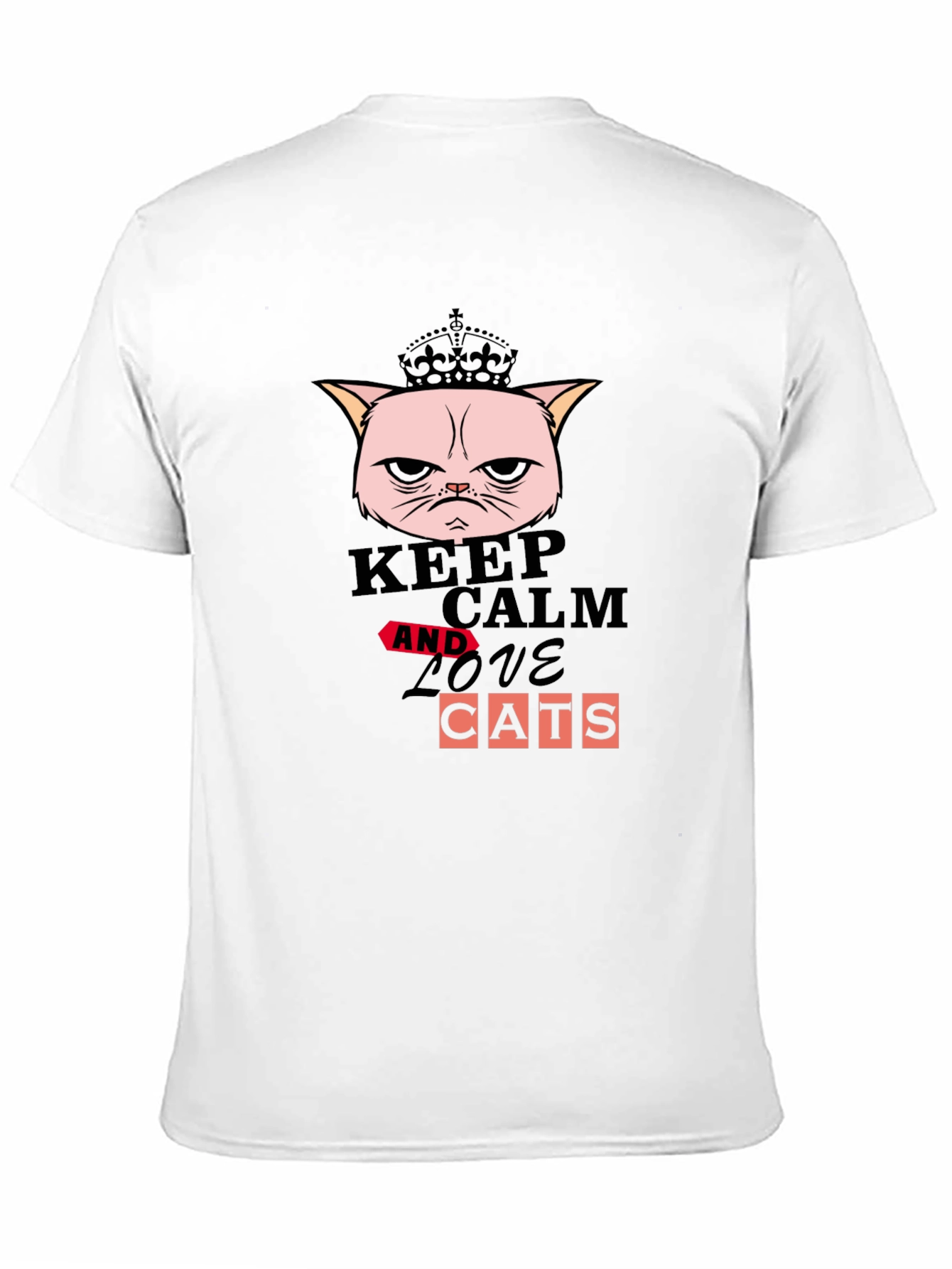 Keep Calm and Love Cats Graphic T-Shirt