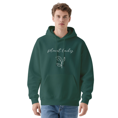Navy 'Plant Lady' Leaf Stem Hoodie