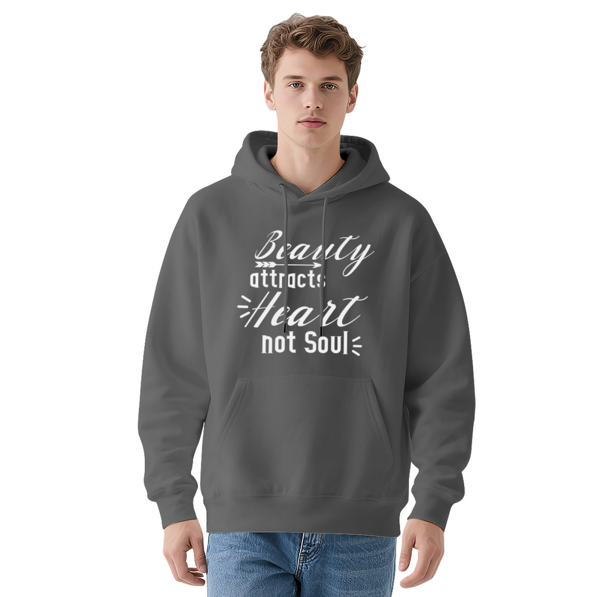 Beauty Attracts Heart Not Soul Quote Hoodie