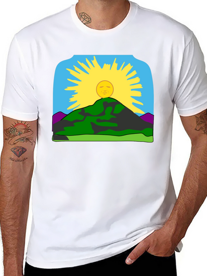 Sunrise Mountain Graphic Tee - Black Casual Shirt