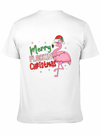 Merry Flocking Christmas Flamingo Tee
