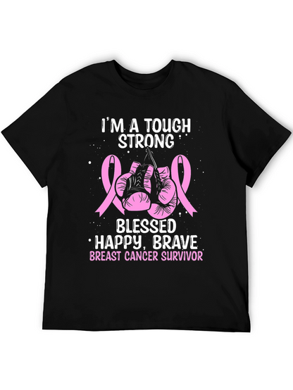 Breast Cancer Survivor Tough Strong T-Shirt