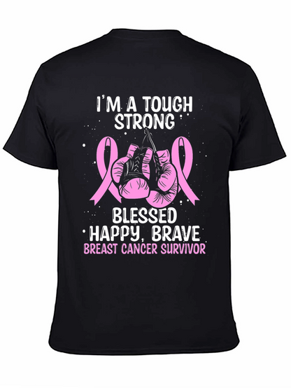 Breast Cancer Survivor Tough Strong T-Shirt