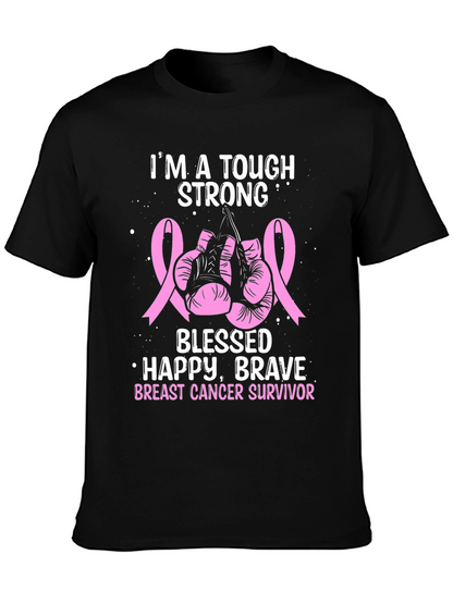 Breast Cancer Survivor Tough Strong T-Shirt