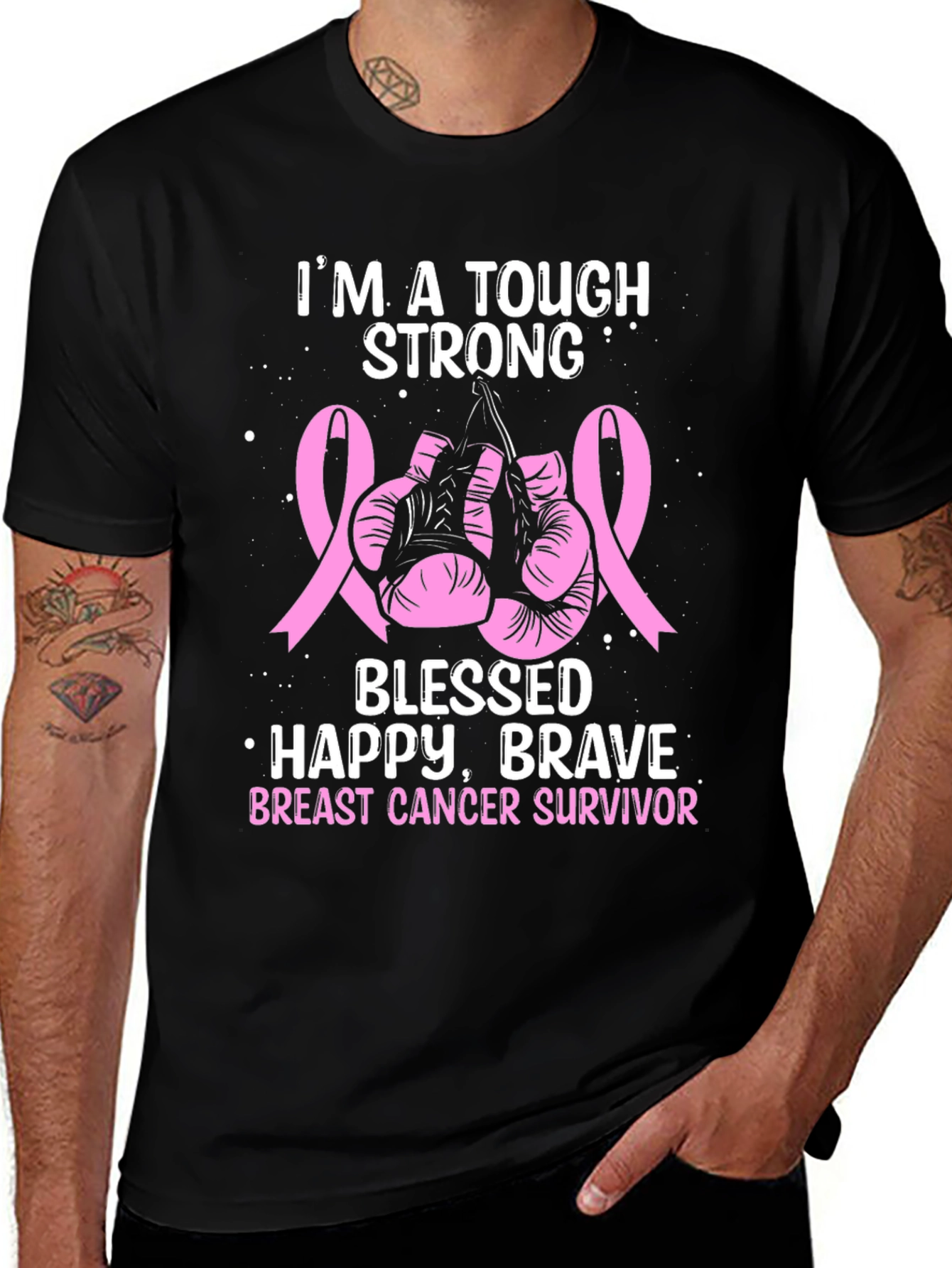 Breast Cancer Survivor Tough Strong T-Shirt