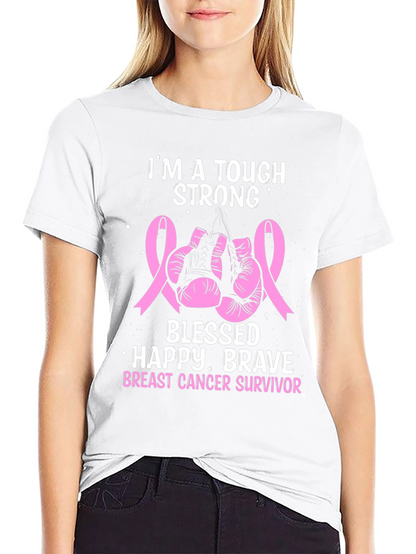 Breast Cancer Survivor Tough Strong T-Shirt