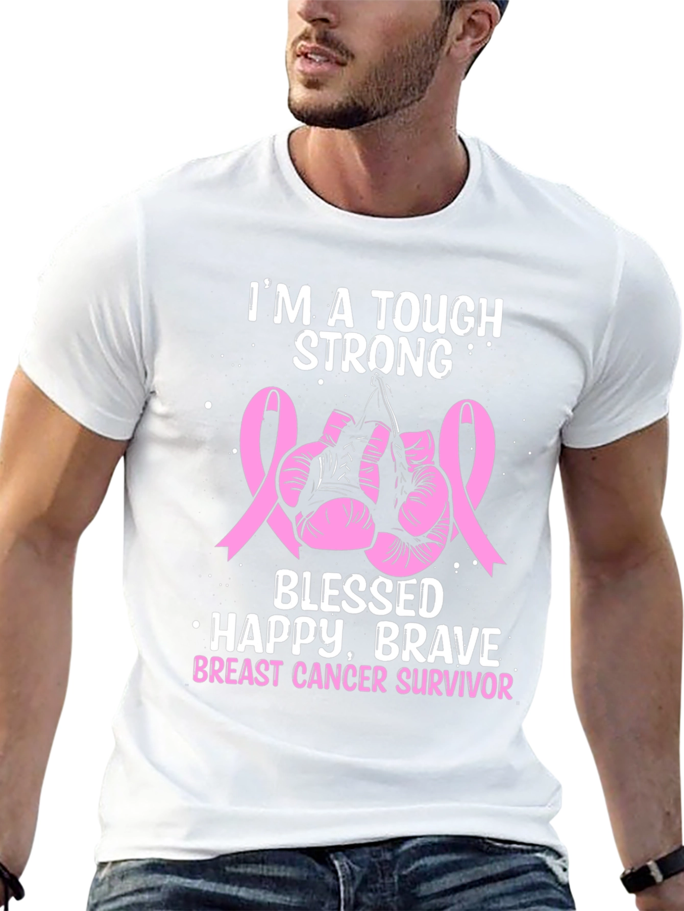 Breast Cancer Survivor Tough Strong T-Shirt