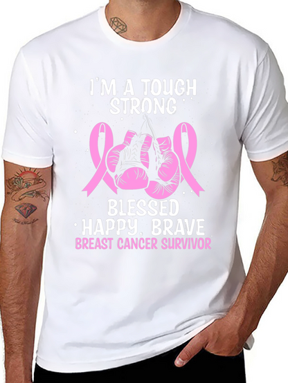 Breast Cancer Survivor Tough Strong T-Shirt