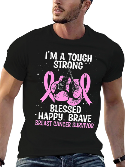 Breast Cancer Survivor Tough Strong T-Shirt