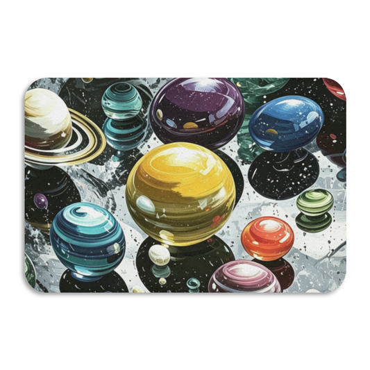 Dreamy Space Planet Diatomite Mat£üDreamy Colorful Galaxy Planet Diatomite Mat, Space Theme Quick?Dry Non?Slip Bathroom Floor Mat