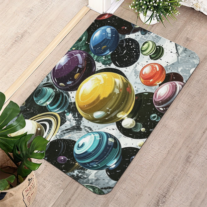 Dreamy Space Planet Diatomite Mat£üDreamy Colorful Galaxy Planet Diatomite Mat, Space Theme Quick?Dry Non?Slip Bathroom Floor Mat