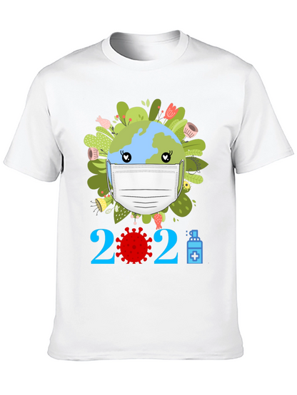 Earth Day 2021 Masked Globe T-Shirt