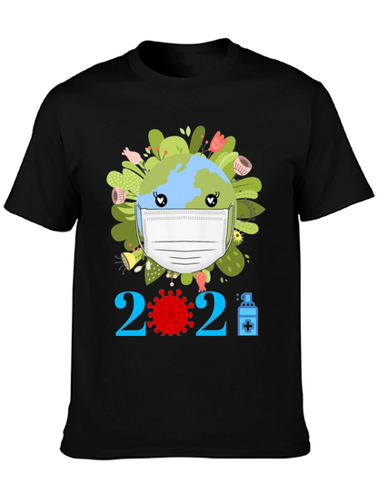 Earth Day 2021 Masked Globe T-Shirt