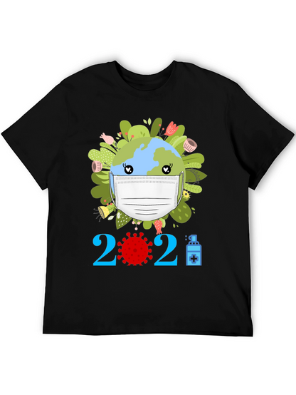 Earth Day 2021 Masked Globe T-Shirt