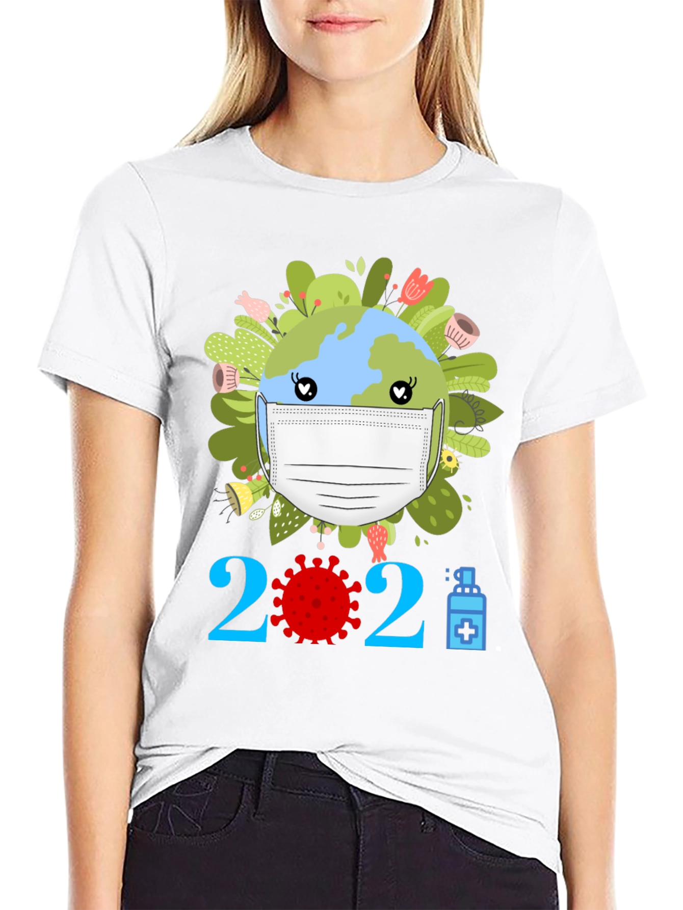 Earth Day 2021 Masked Globe T-Shirt