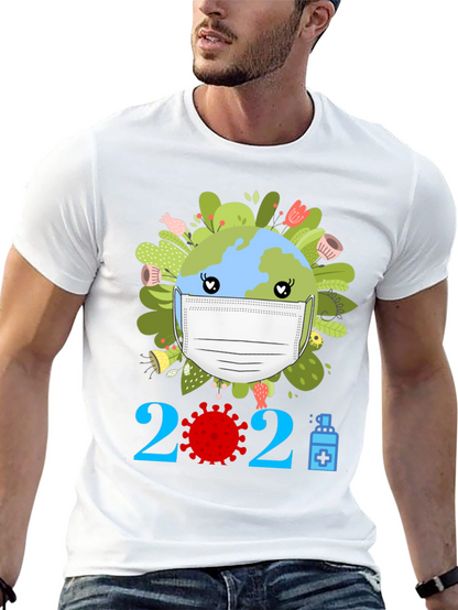 Earth Day 2021 Masked Globe T-Shirt