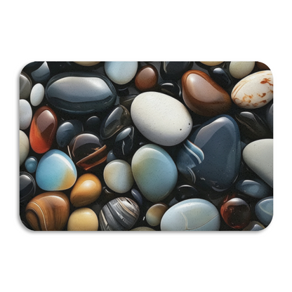 Colorful Pebble Diatomite Mat£üSimulation Colorful Pebble Diatomite Mat, Quick Dry Absorbent Non?Slip Bathroom Shower Doorway Floor Rug