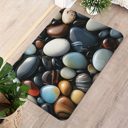 Colorful Pebble Diatomite Mat£üSimulation Colorful Pebble Diatomite Mat, Quick Dry Absorbent Non?Slip Bathroom Shower Doorway Floor Rug