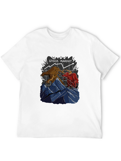 Stock Market Bull vs Bear Graphic Tee