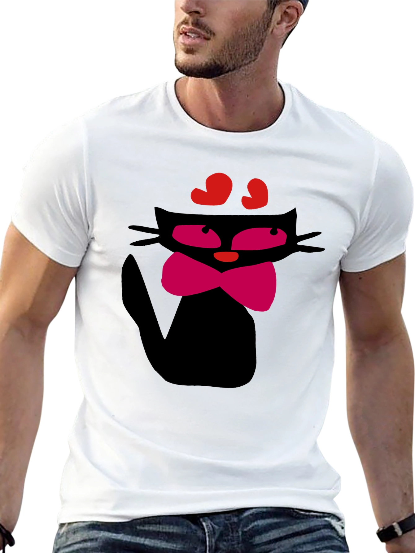 Cool Cat T-Shirt - Black Fun Design