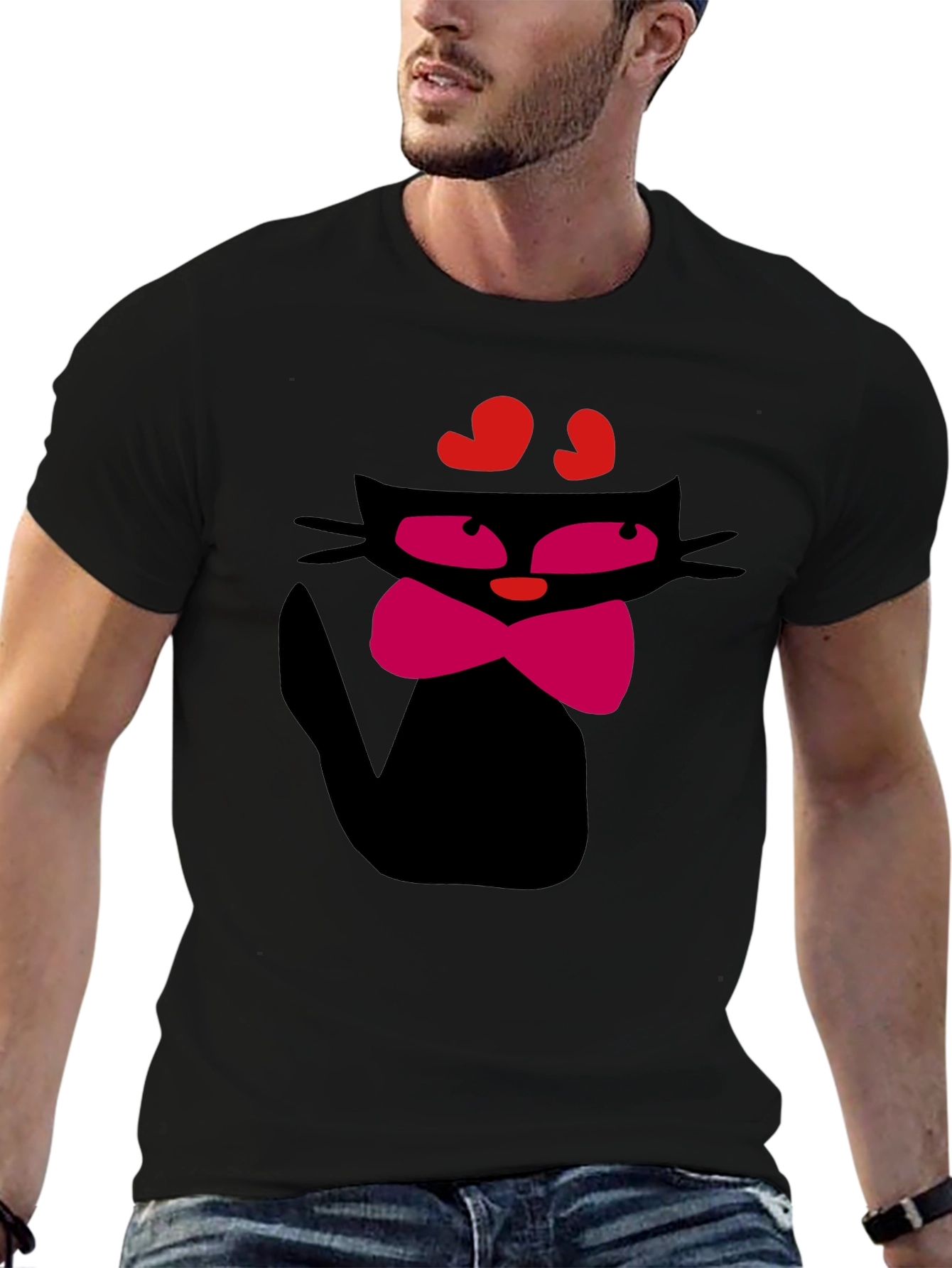 Cool Cat T-Shirt - Black Fun Design