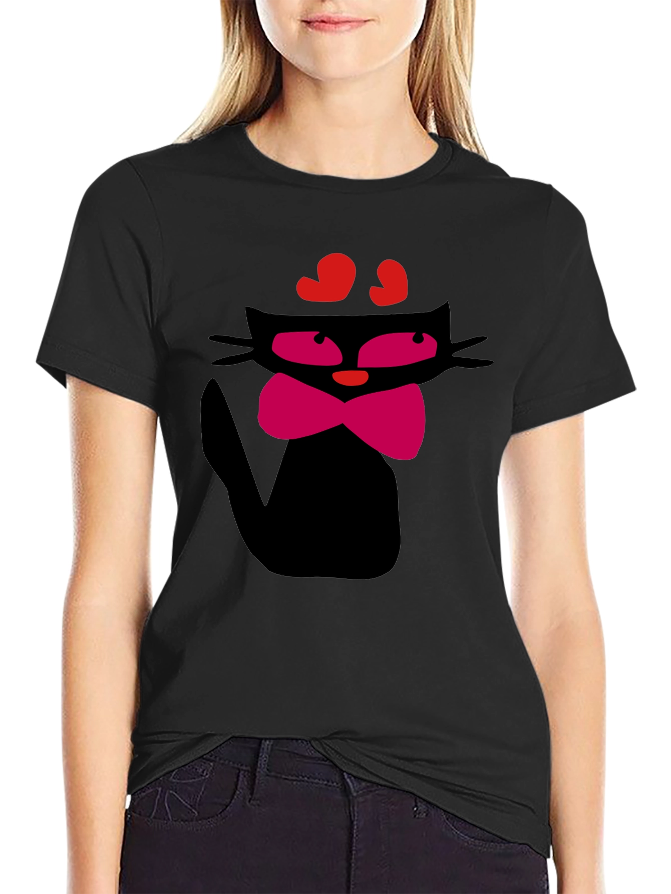Cool Cat T-Shirt - Black Fun Design