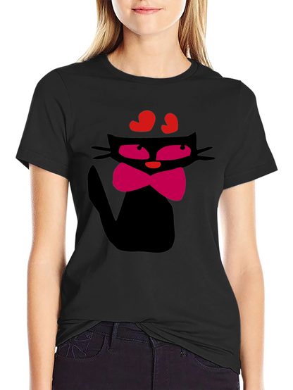 Cool Cat T-Shirt - Black Fun Design