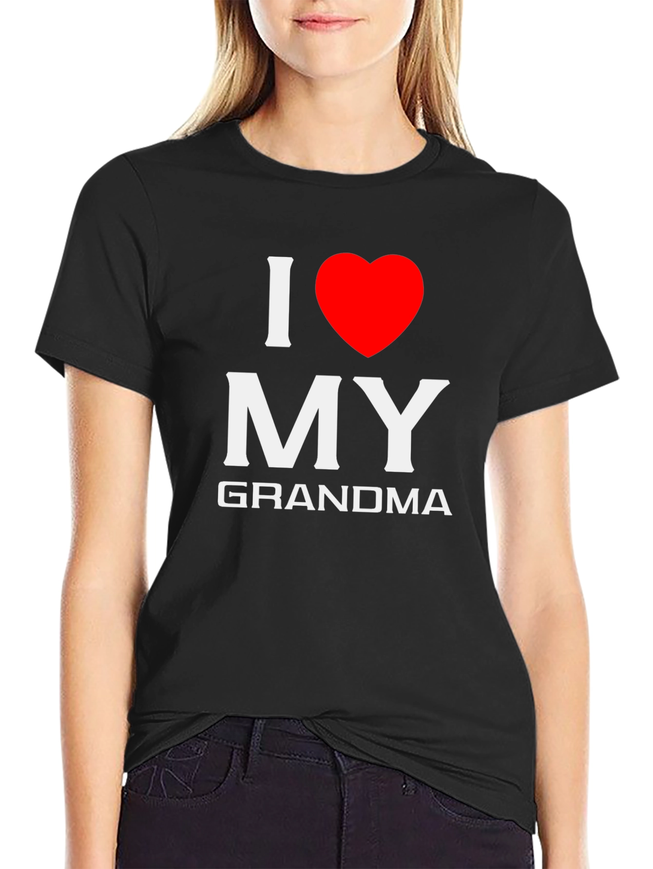 I Love My Grandma T-Shirt - Black