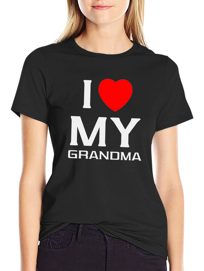 I Love My Grandma T-Shirt - Black