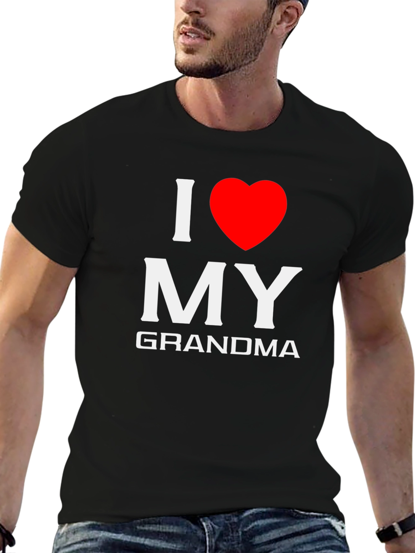 I Love My Grandma T-Shirt - Black