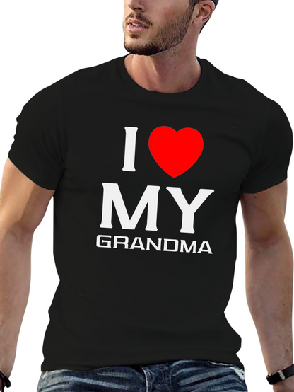 I Love My Grandma T-Shirt - Black