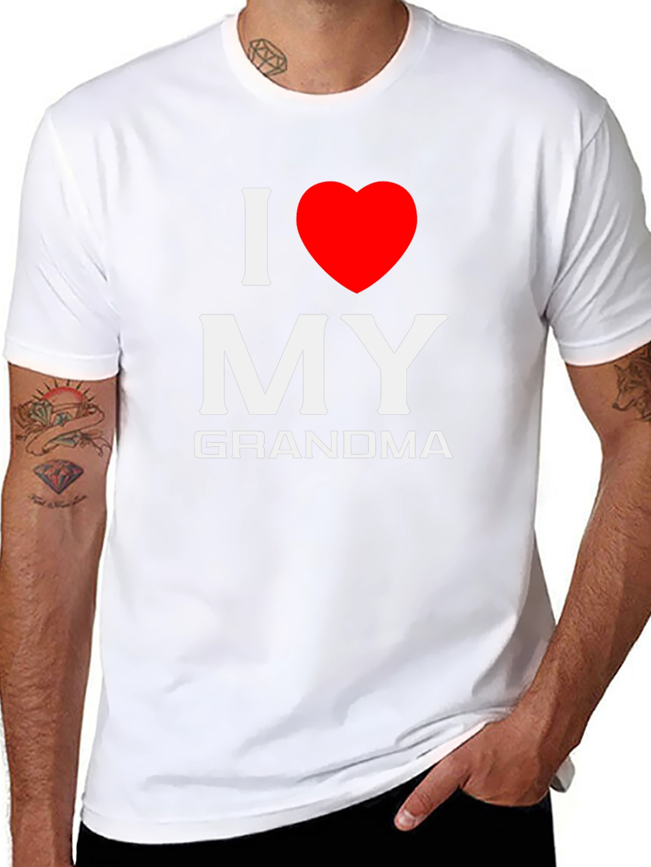 I Love My Grandma T-Shirt - Black