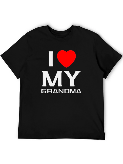 I Love My Grandma T-Shirt - Black