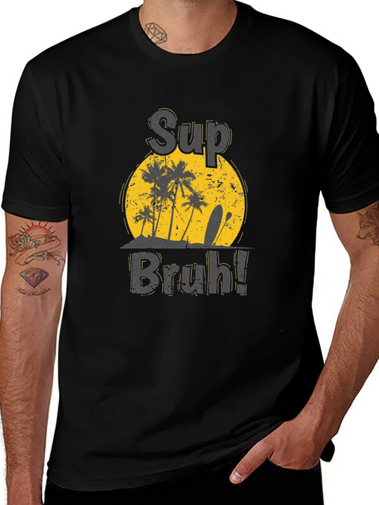 Sup Bruh! Tropical Beach Graphic Tee