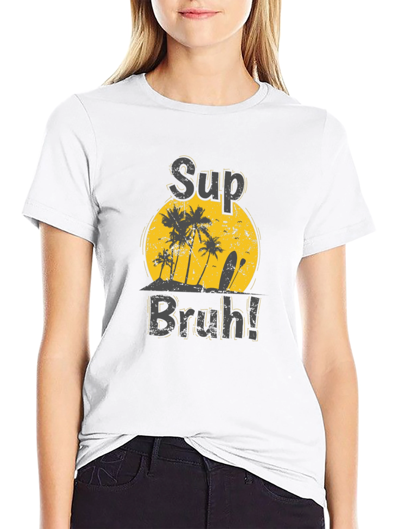 Sup Bruh! Tropical Beach Graphic Tee