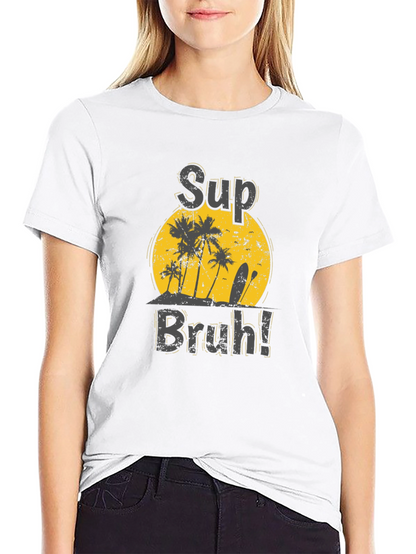Sup Bruh! Tropical Beach Graphic Tee
