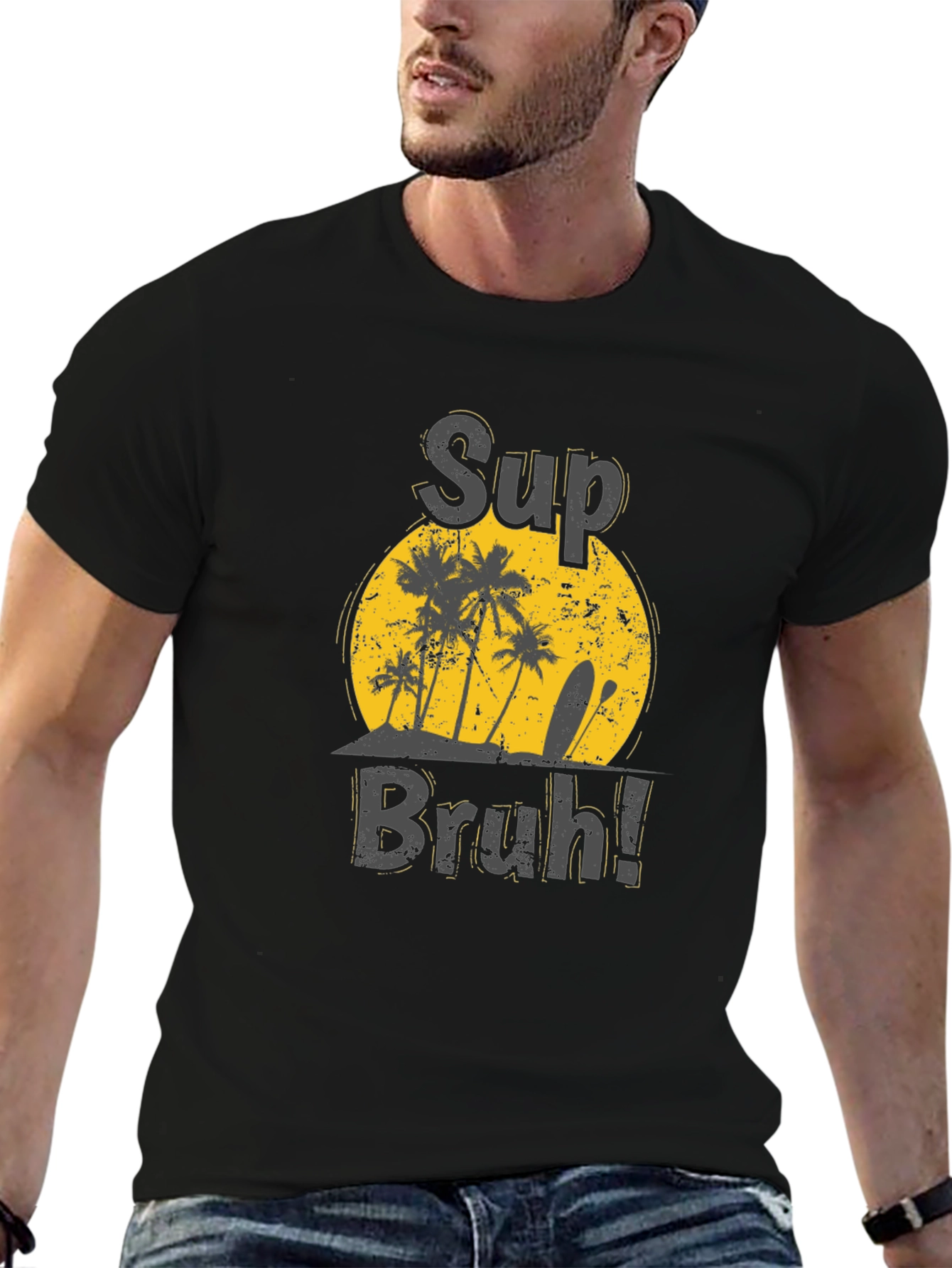 Sup Bruh! Tropical Beach Graphic Tee