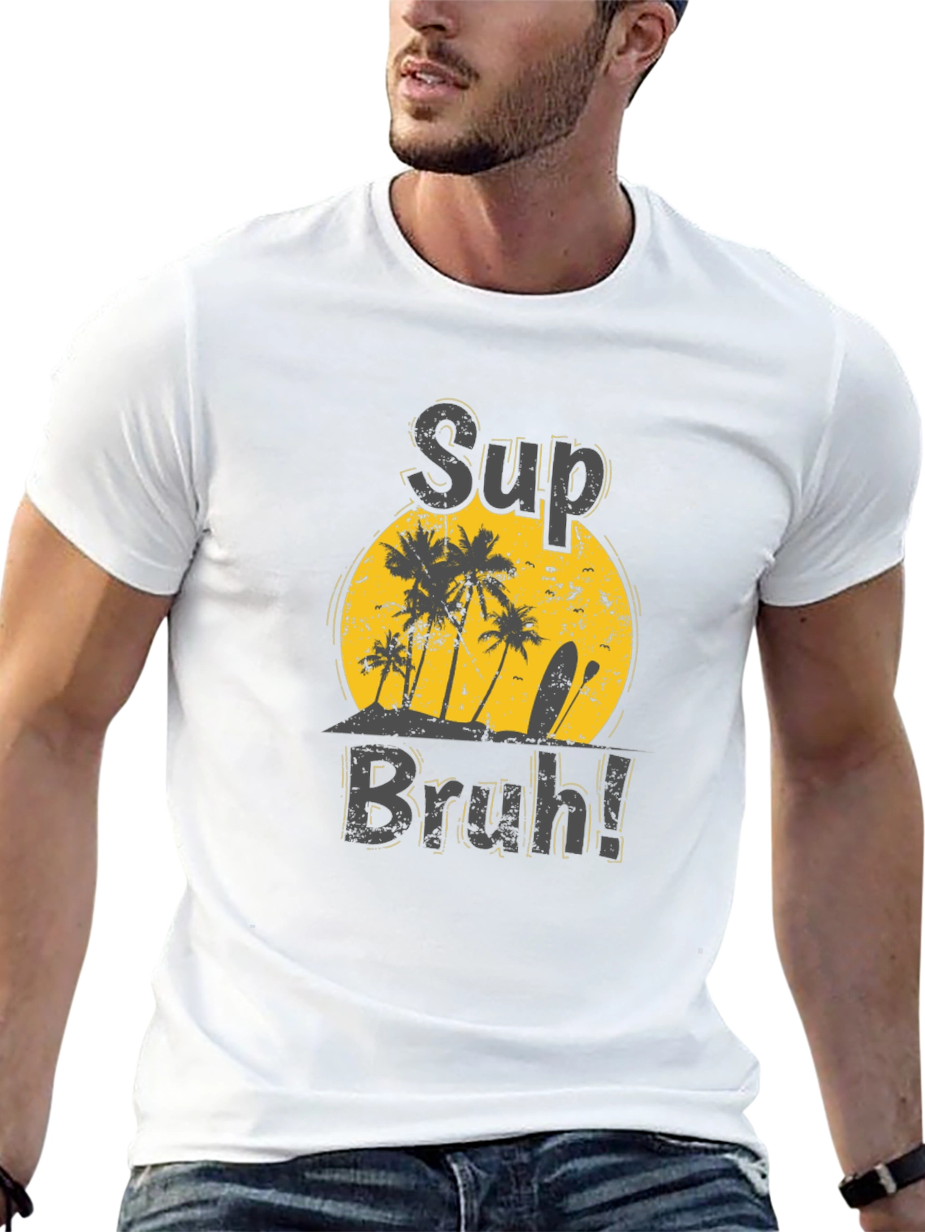 Sup Bruh! Tropical Beach Graphic Tee