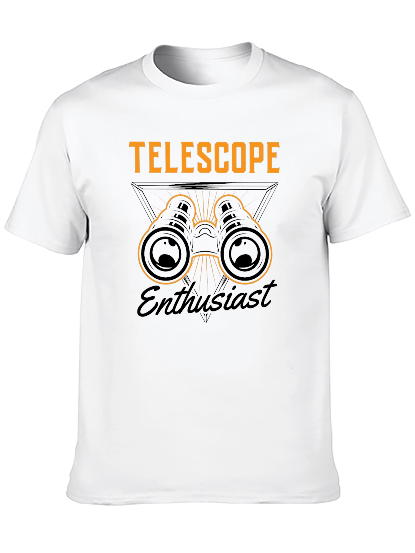 Telescope Enthusiast Graphic T-Shirt - Black