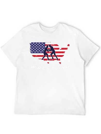 USA Wrestling T-Shirt Patriotic Wrestler Tee