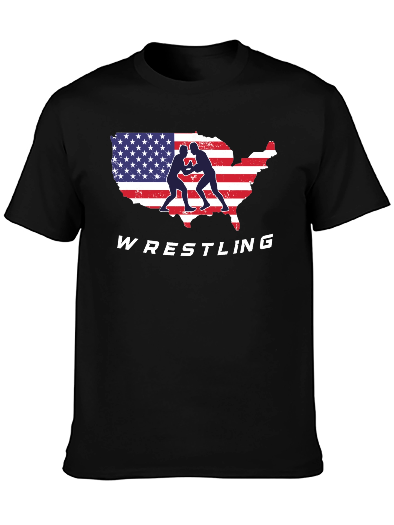 USA Wrestling T-Shirt Patriotic Wrestler Tee