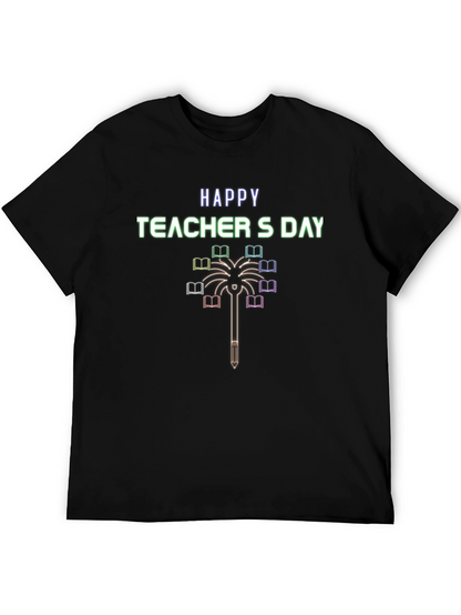 Happy Teachers Day Graphic Tee - Black