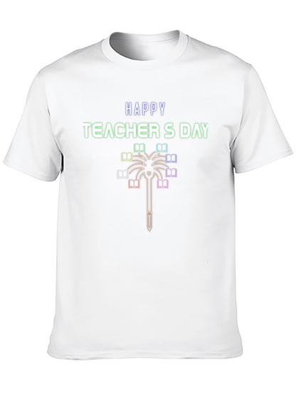 Happy Teachers Day Graphic Tee - Black