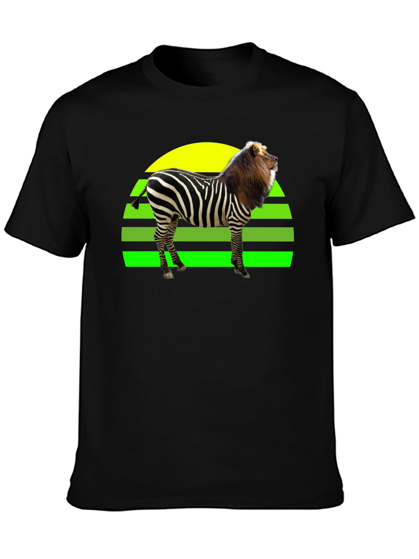 Zebra Lion Hybrid T-Shirt - Unique Animal Design