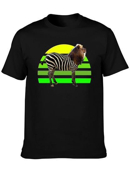 Zebra Lion Hybrid T-Shirt - Unique Animal Design