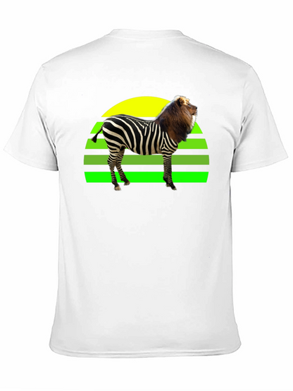 Zebra Lion Hybrid T-Shirt - Unique Animal Design