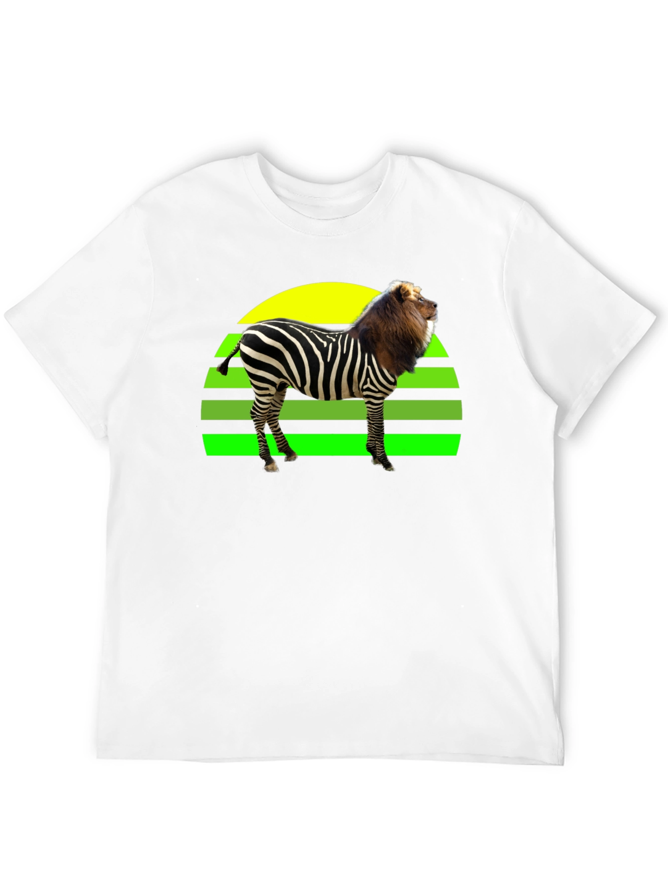 Zebra Lion Hybrid T-Shirt - Unique Animal Design