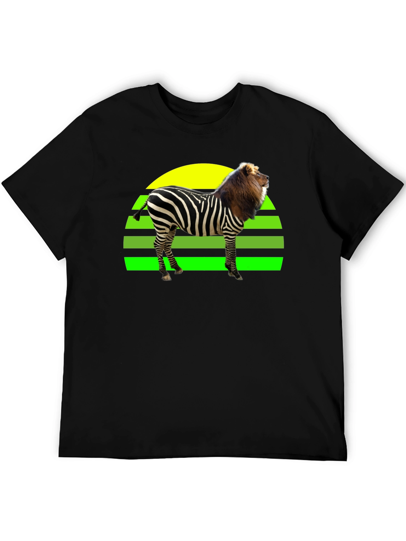 Zebra Lion Hybrid T-Shirt - Unique Animal Design