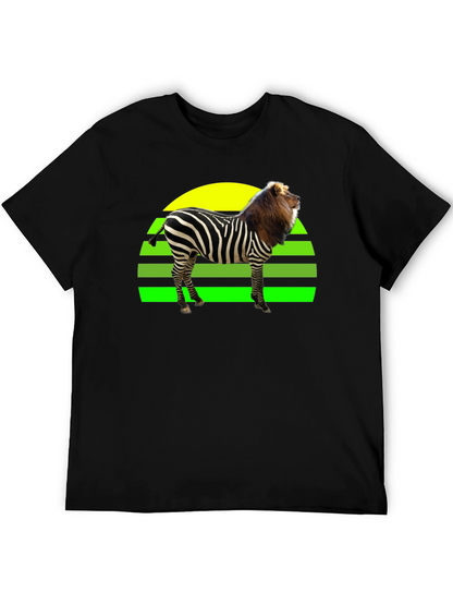 Zebra Lion Hybrid T-Shirt - Unique Animal Design