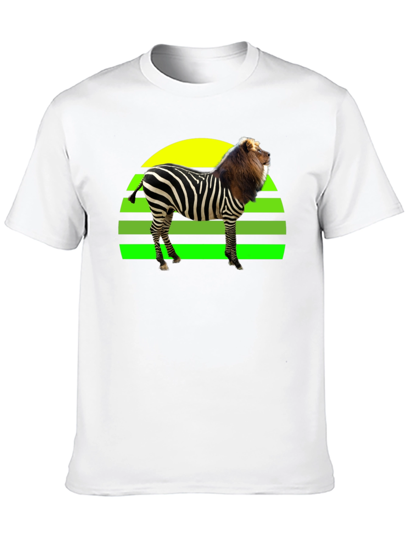 Zebra Lion Hybrid T-Shirt - Unique Animal Design